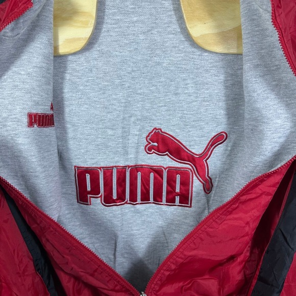 VINTAGE 2000 Cincinnati Reds Puma Full Zip Reversible Jacket Men's XL Nylon - Picture 5 of 8